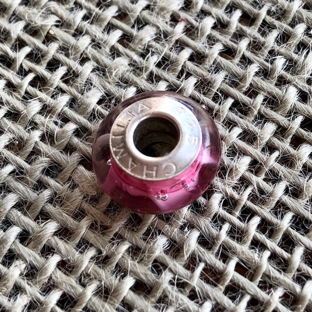 CHAMILIA Pink Murano Glass Bead 925 💖 - Picture 7 of 7